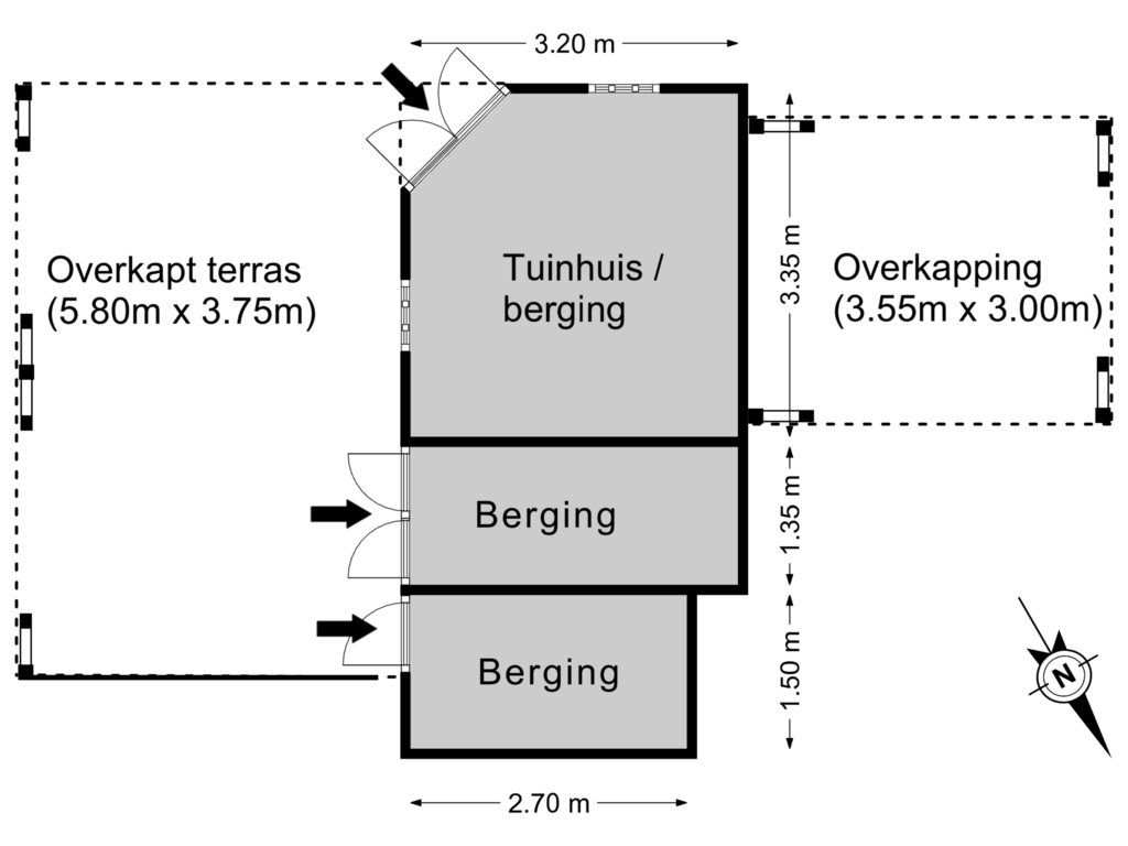 Bekijk plattegrond van Bijgebouw van De Kamp 13-B