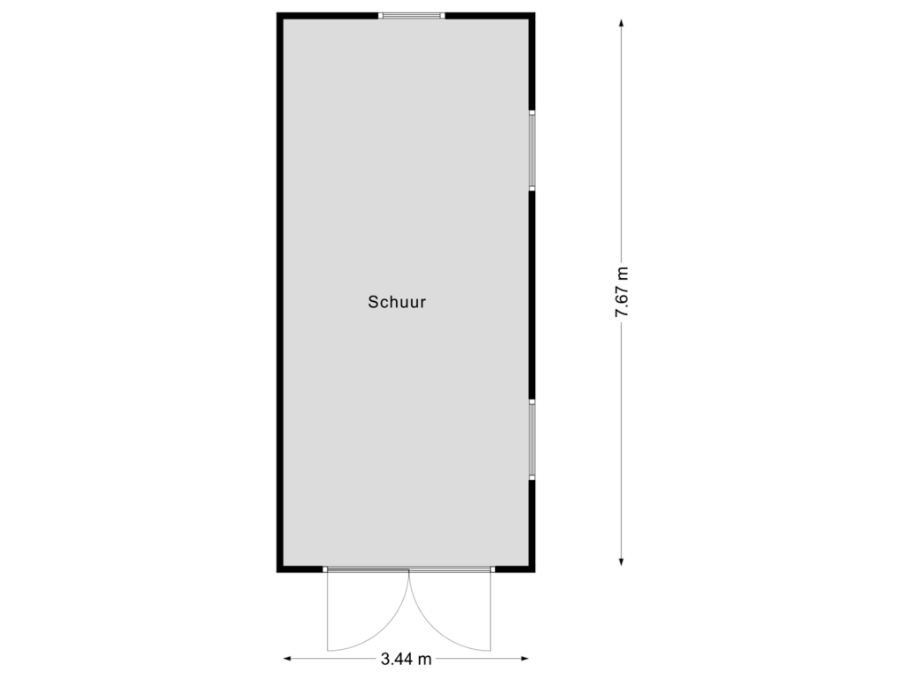 Bekijk plattegrond van Schuur van Schoterlandseweg 147