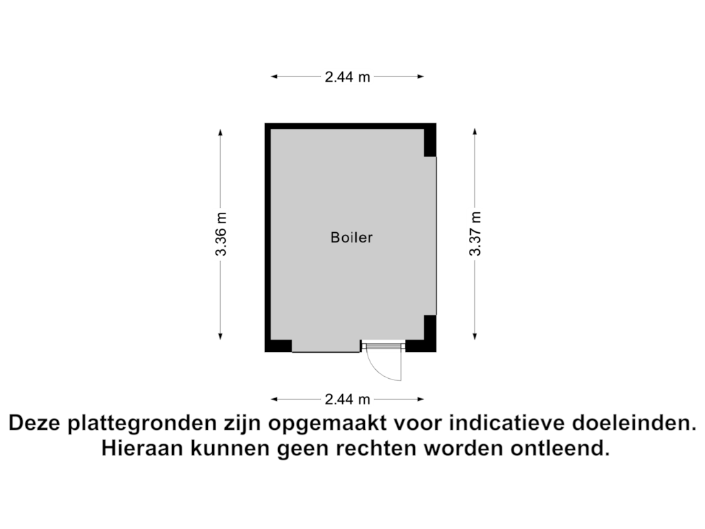 View floorplan of Berging of 's-Gravenstraat 299