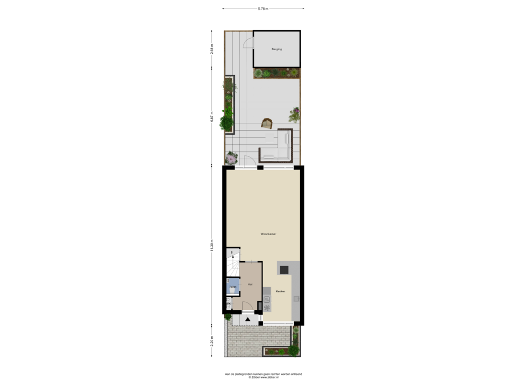 View floorplan of Begane Grond Tuin of Forsythiastraat 17