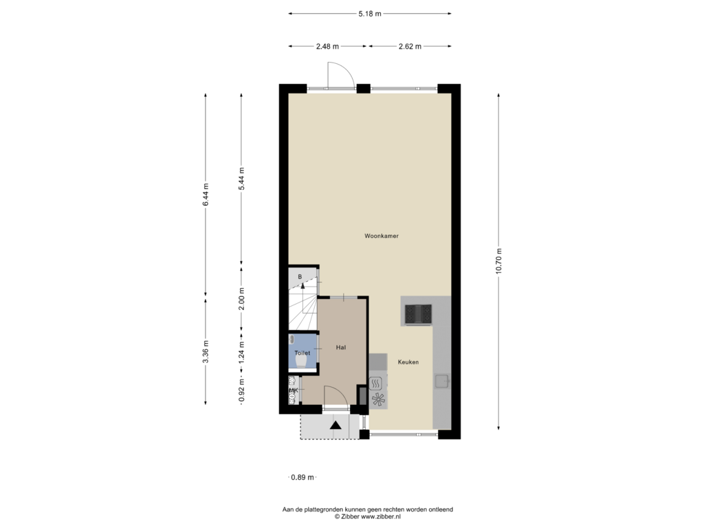 View floorplan of Begane Grond of Forsythiastraat 17