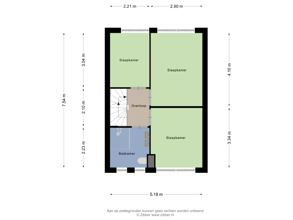 View floorplan of Eerste Verdieping of Forsythiastraat 17