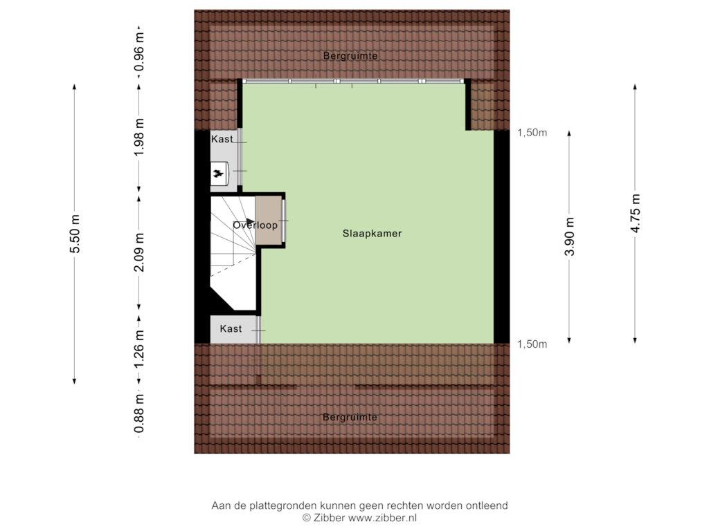 View floorplan of Tweede Verdieping of Forsythiastraat 17