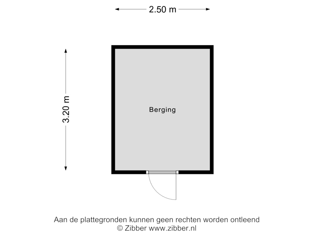 View floorplan of Berging of Forsythiastraat 17