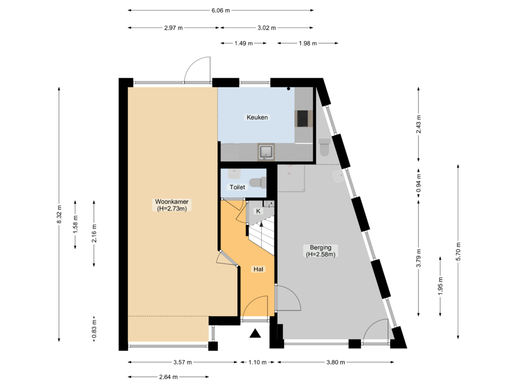 Bekijk plattegrond van Begane Grond van F. Koolhovenstraat 76