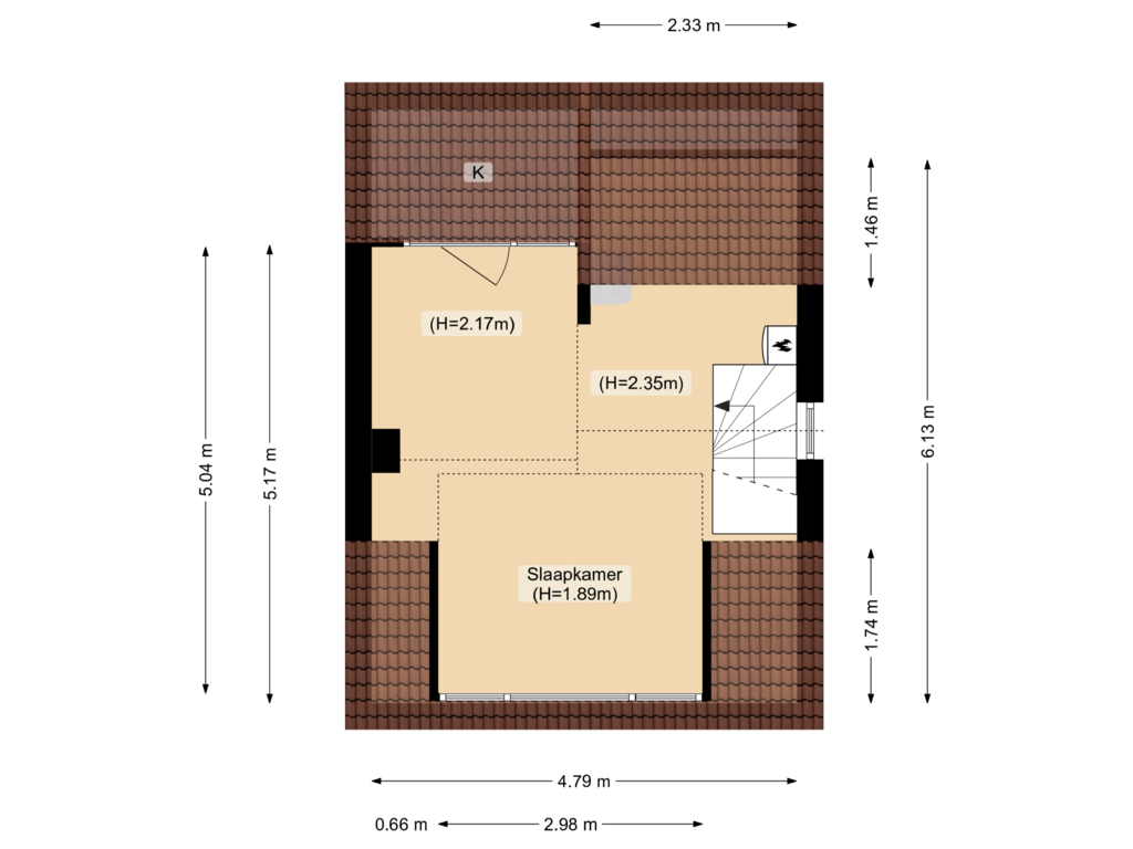 Bekijk plattegrond van 2e Verdieping van F. Koolhovenstraat 76