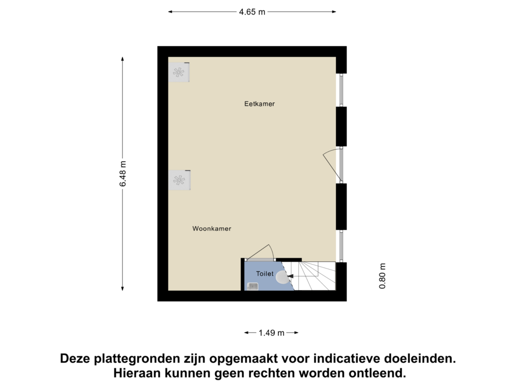 Bekijk plattegrond van Gastenverblijf van Weerdingerkanaal NZ 158