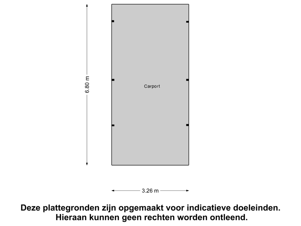 Bekijk plattegrond van Carport van Weerdingerkanaal NZ 158