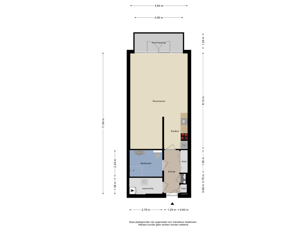 Bekijk plattegrond van Appartement van Nassaukade 22-C