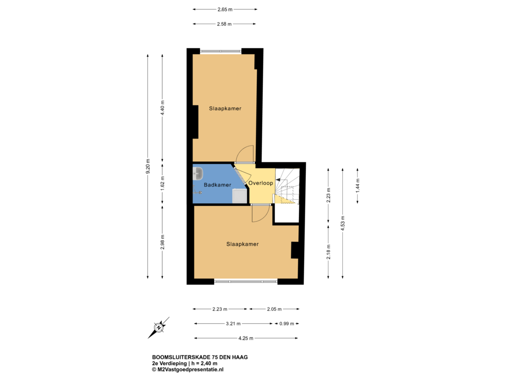 Bekijk plattegrond van 2e Verdieping van Boomsluiterskade 75