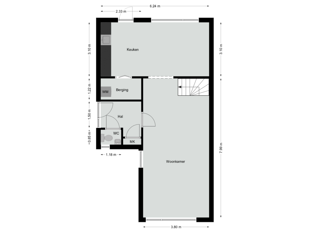 Bekijk plattegrond van Begane grond van Constantijnlaan 3