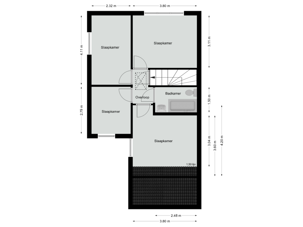 Bekijk plattegrond van Eerste verdieping van Constantijnlaan 3