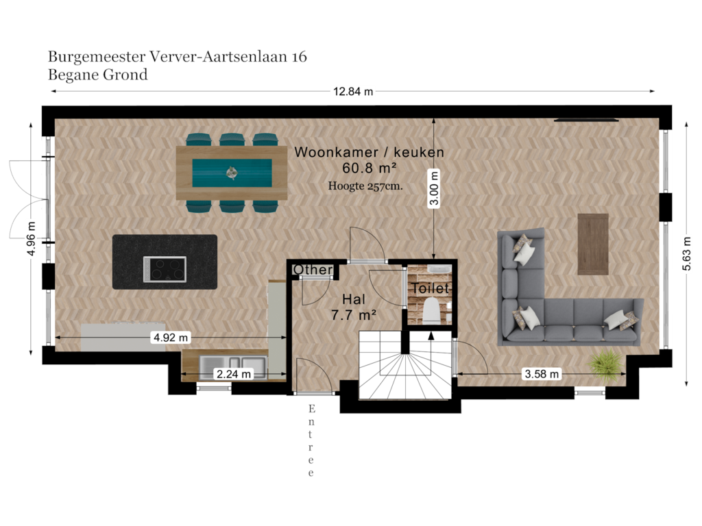 Bekijk plattegrond van Begane Grond van Burgemeester Verver-Aartsenlaan 16