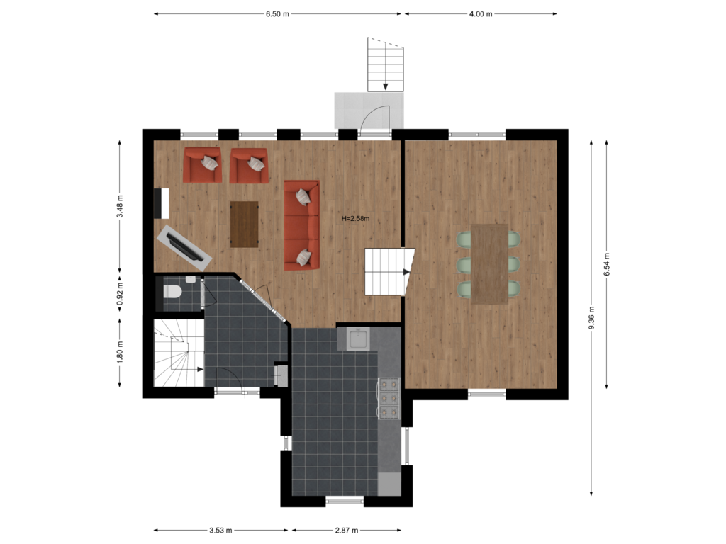 Bekijk plattegrond van Begane grond van Liefkeshoek 2-A