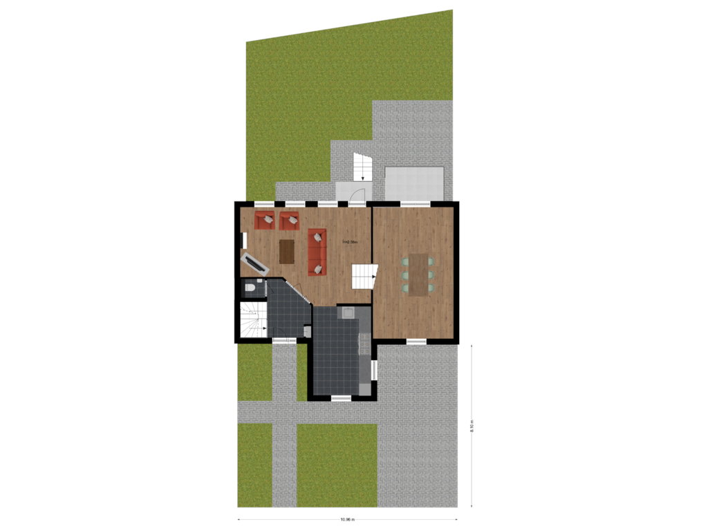 Bekijk plattegrond van Situatie van Liefkeshoek 2-A