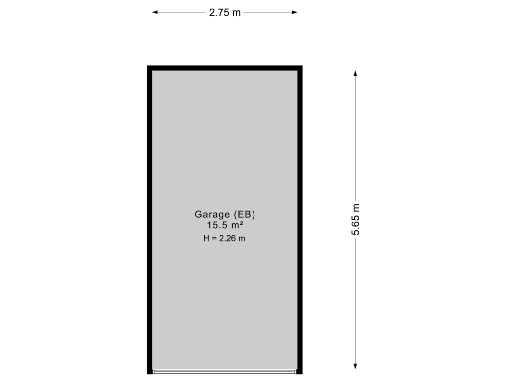 View floorplan of Garage of Merwedestraat 36