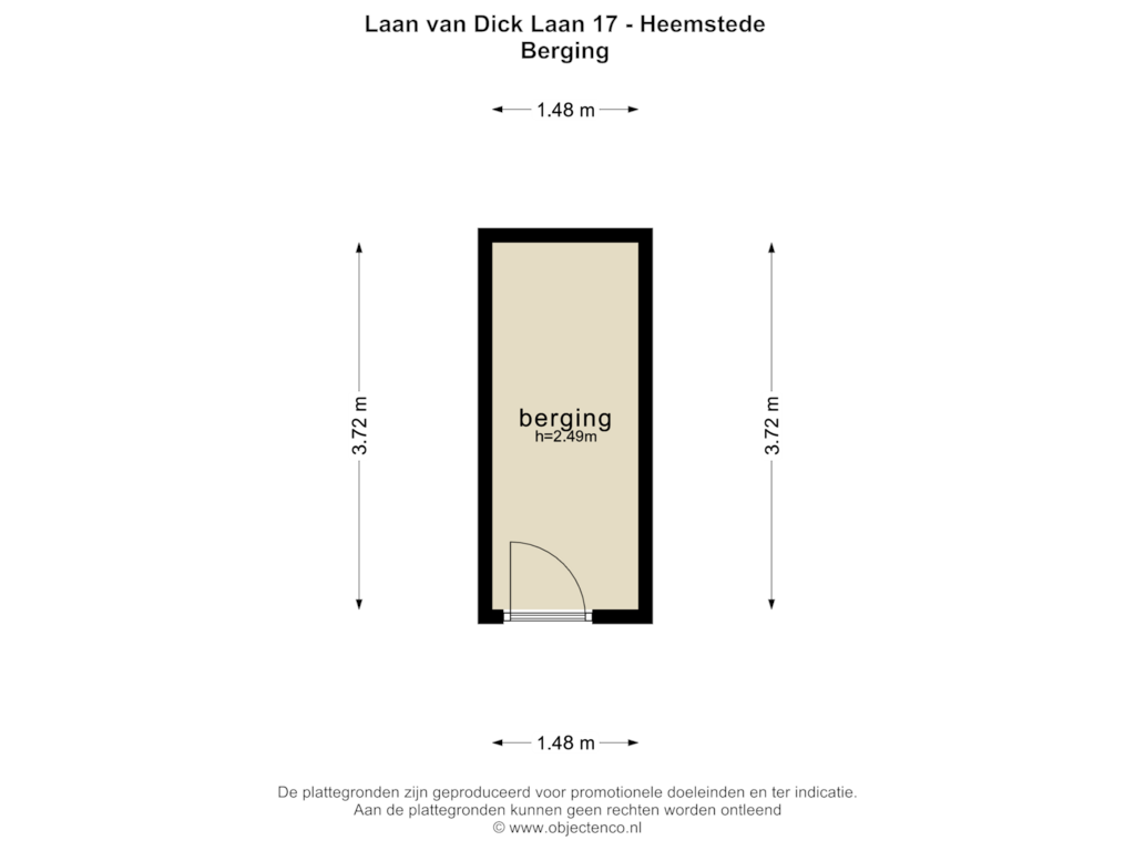 Bekijk plattegrond van BERGING van Laan van Dick Laan 17