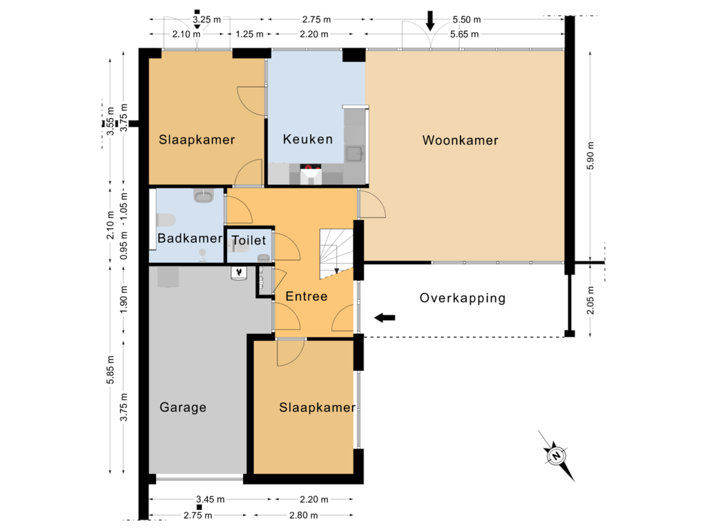 Bekijk plattegrond van Begane grond van Kallenkoterallee 120