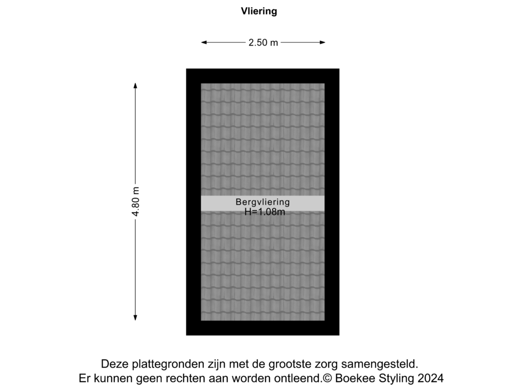 View floorplan of Vliering of Scheepersstraat 55