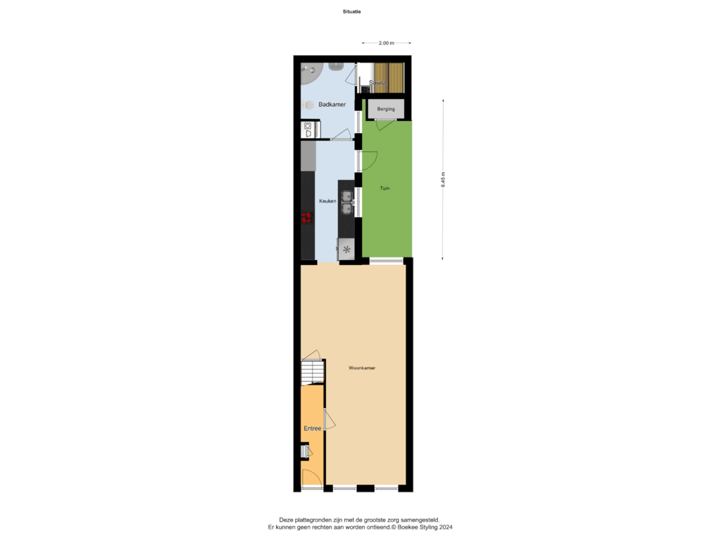 View floorplan of Situatie of Scheepersstraat 55