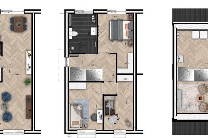 Bekijk foto 4 van 2-1 kapwoning met aangebouwde berging (Bouwnr. 12)