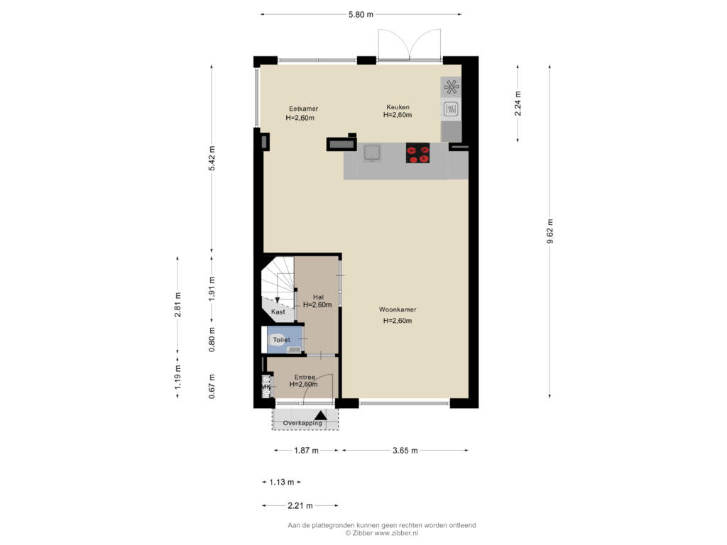 Bekijk plattegrond van Begane Grond van Klompenmakerij 14