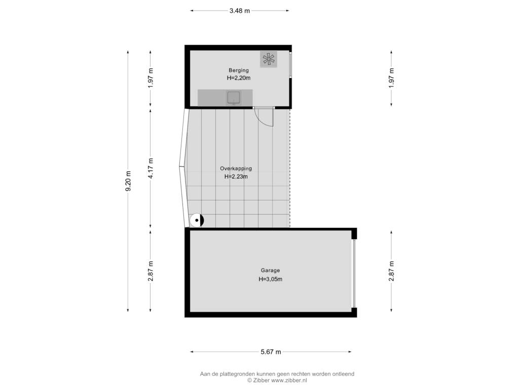 Bekijk plattegrond van Garage van Klompenmakerij 14