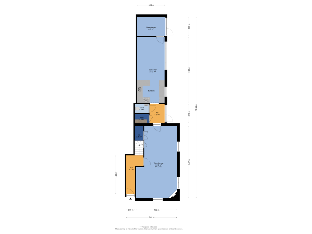 Bekijk plattegrond van Begane grond van Korte Bergweg 58