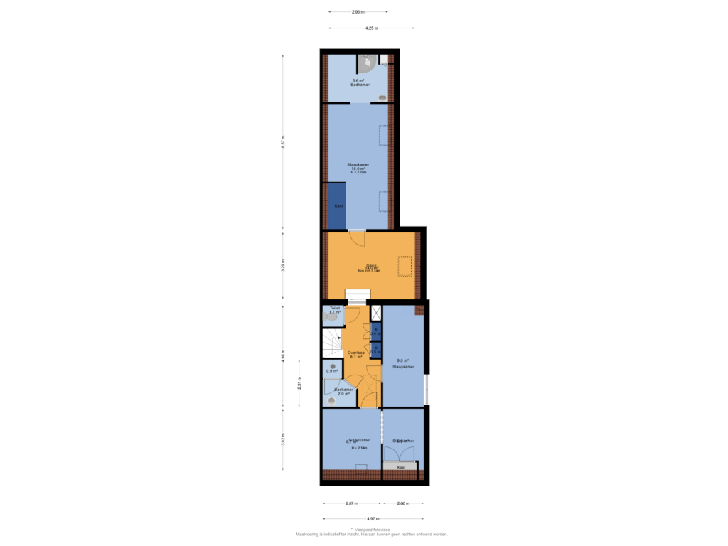 Bekijk plattegrond van 1e verdieping van Korte Bergweg 58