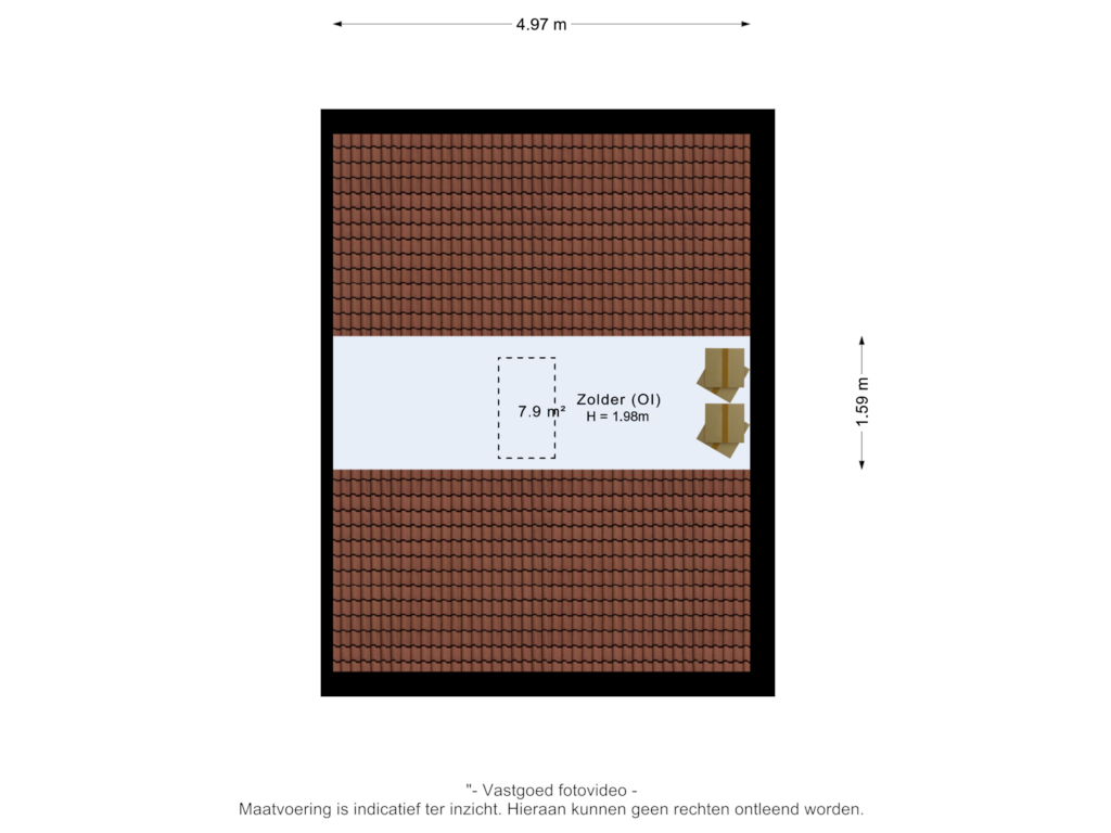 Bekijk plattegrond van Vliering van Korte Bergweg 58