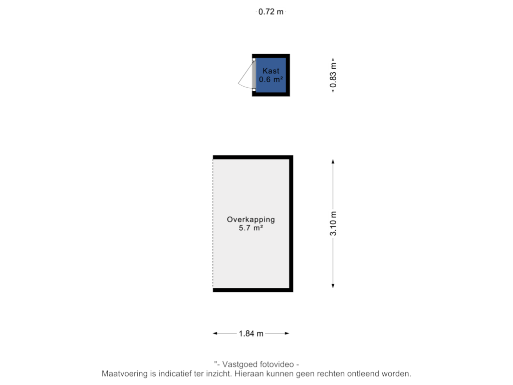 Bekijk plattegrond van Overkapping van Korte Bergweg 58