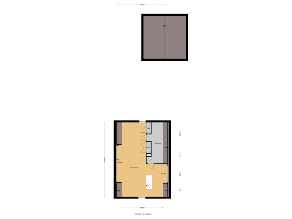 Bekijk plattegrond van Eerste Verdieping van Karel de Grotelaan 86