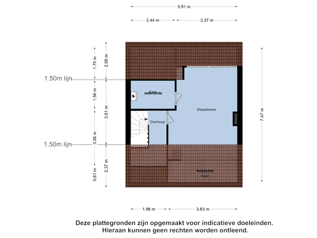 View floorplan of Tweede Verdieping of Hannie Schaftstraat 72