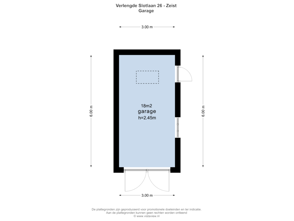 Bekijk plattegrond van GARAGE van Verlengde Slotlaan 26