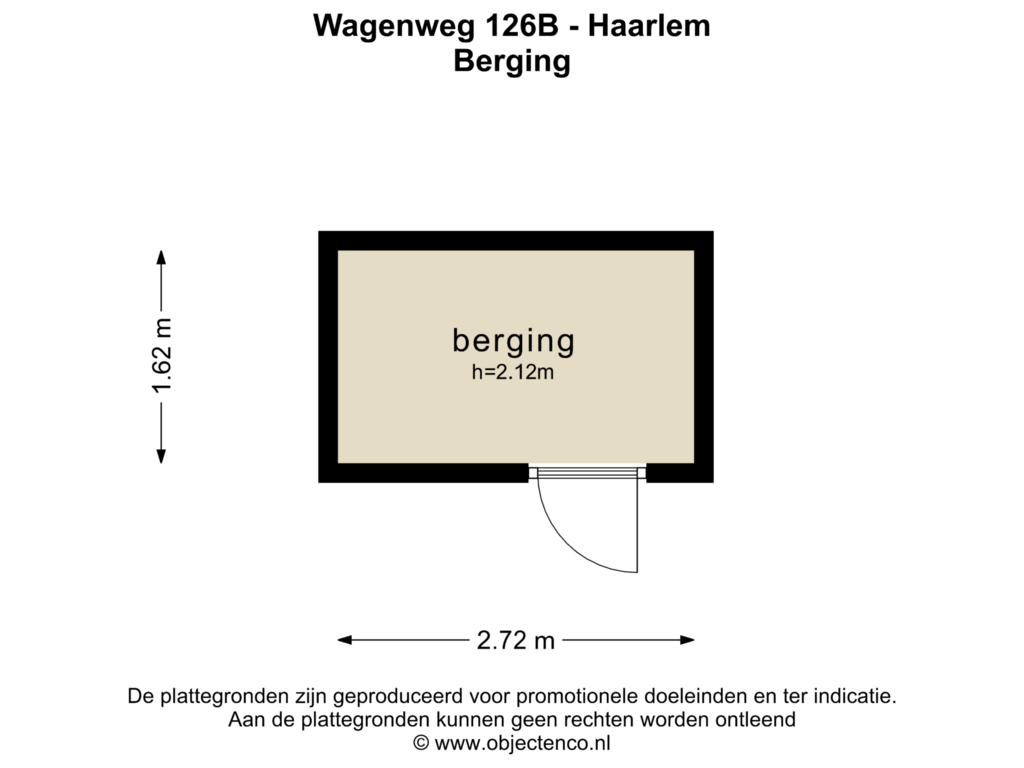 Bekijk plattegrond van BERGING van Wagenweg 126-B