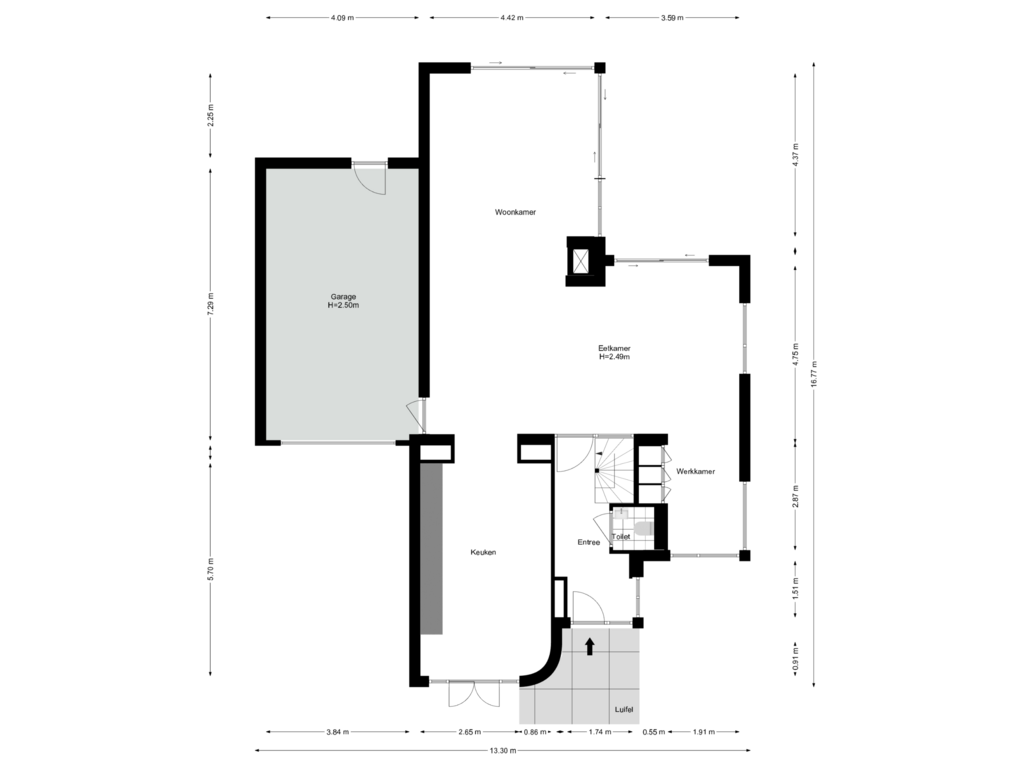 View floorplan of Begane grond of Lindenlaan 64