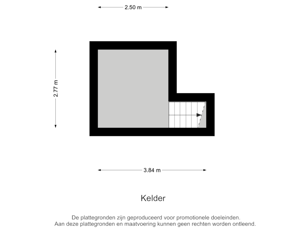 View floorplan of Kelder of Papesteeg 47