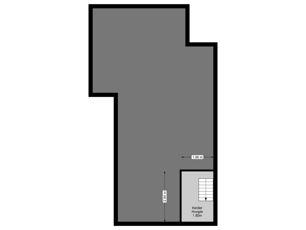 Bekijk plattegrond van Kelder van Stationsstraat 56