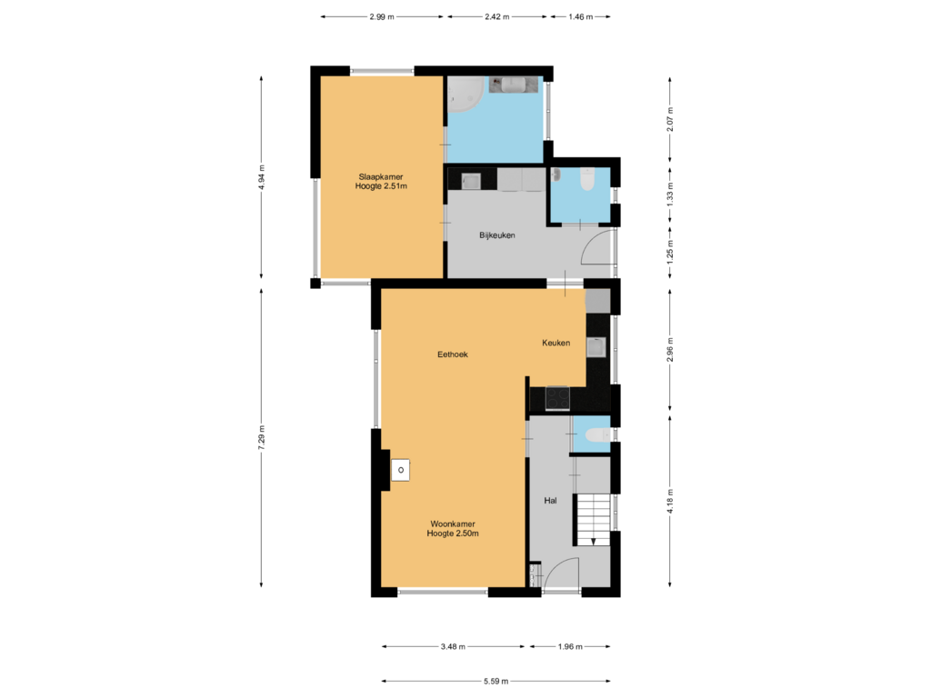 Bekijk plattegrond van Begane grond van Stationsstraat 56