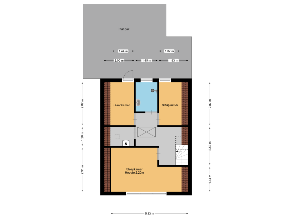 Bekijk plattegrond van 1e verdieping van Stationsstraat 56