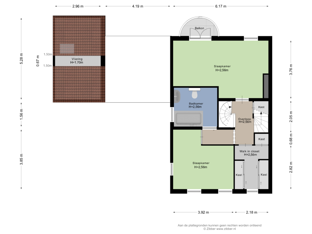 View floorplan of Eerste Verdieping of Overschiese Kleiweg 490