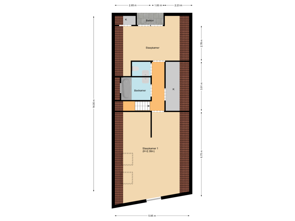 Bekijk plattegrond van Floor 1 van Kleine Noord 63-B