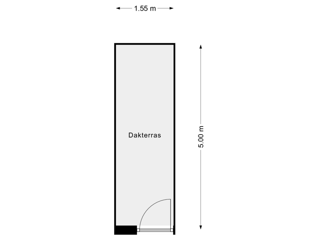 View floorplan of Balkon of Stoofsteeg 4-B