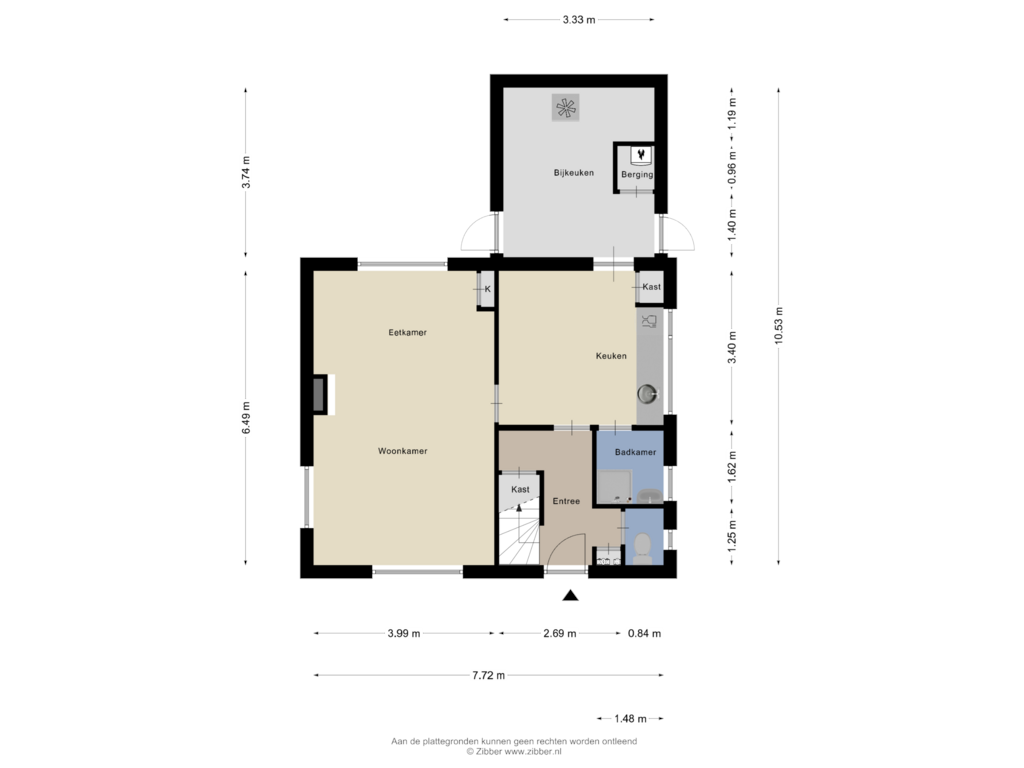 Bekijk plattegrond van Begane grond van Achtersloot 39