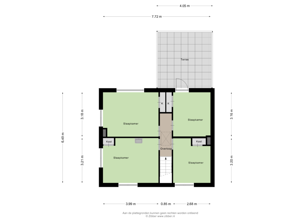 Bekijk plattegrond van Eerste verdieping van Achtersloot 39