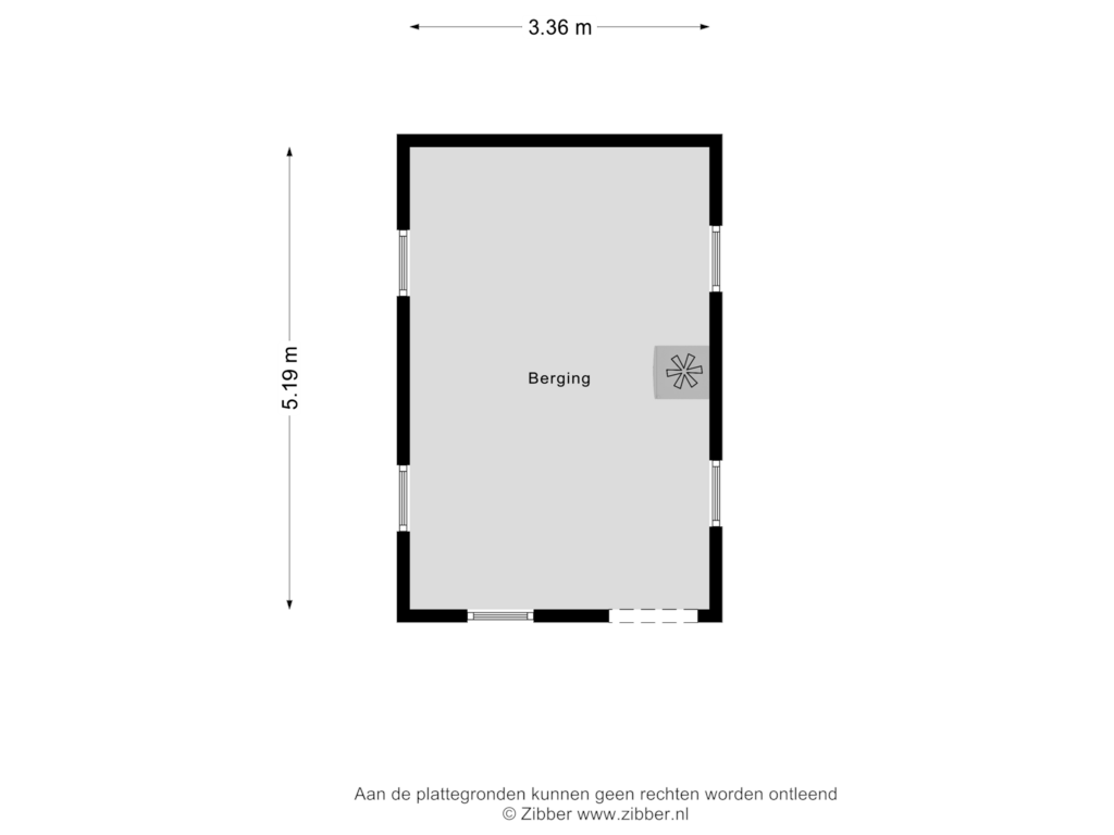 Bekijk plattegrond van Berging van Achtersloot 39