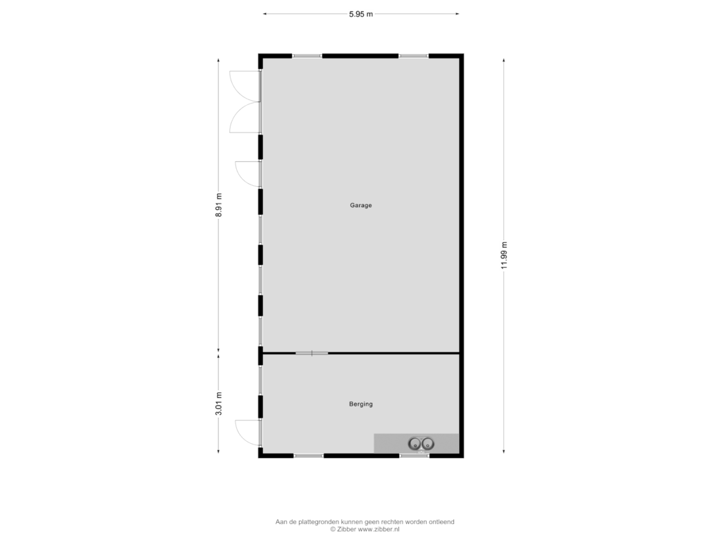 Bekijk plattegrond van Garage van Achtersloot 39