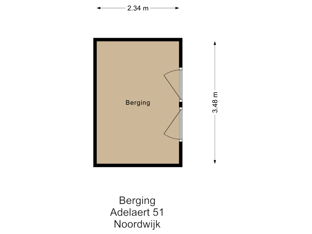 View floorplan of Berging of Adelaert 51