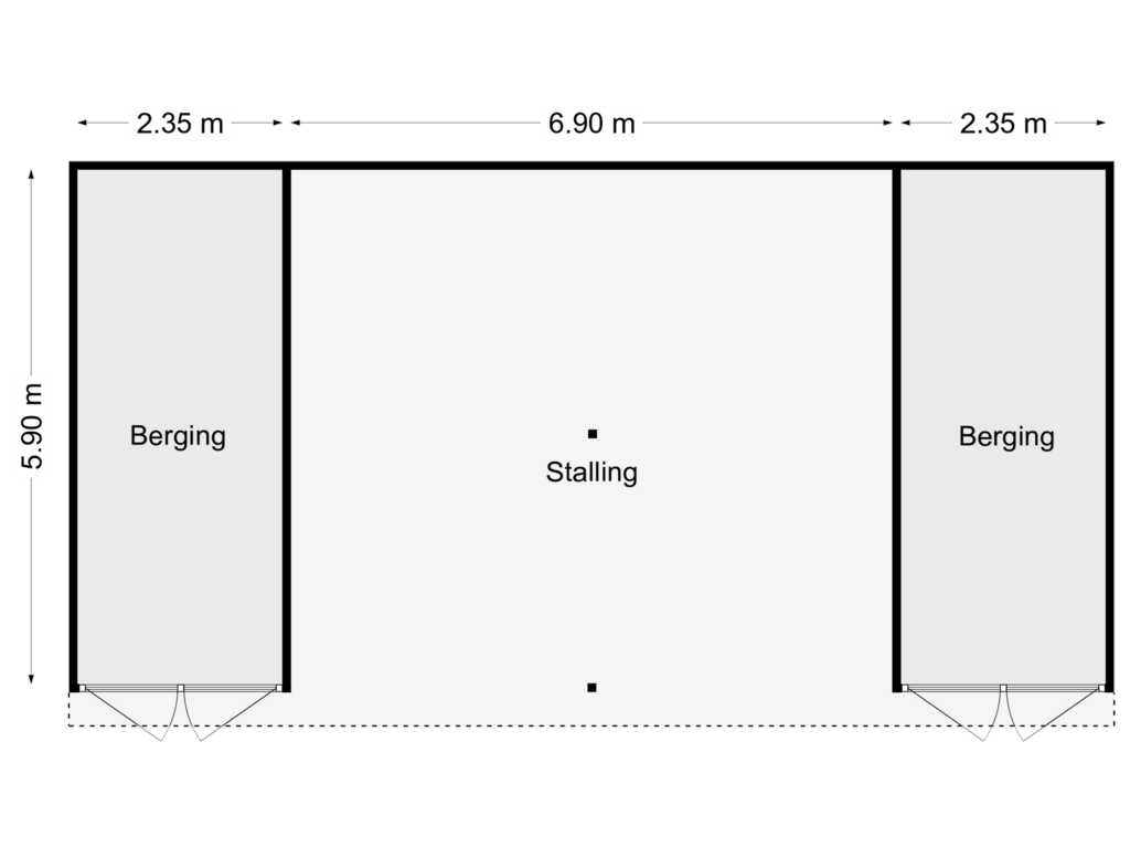 Bekijk plattegrond van Kapschuur van Molenbergweg 106