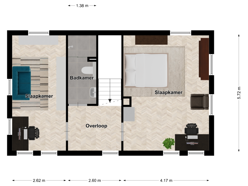 View floorplan of Verdieping of Watersnip 1